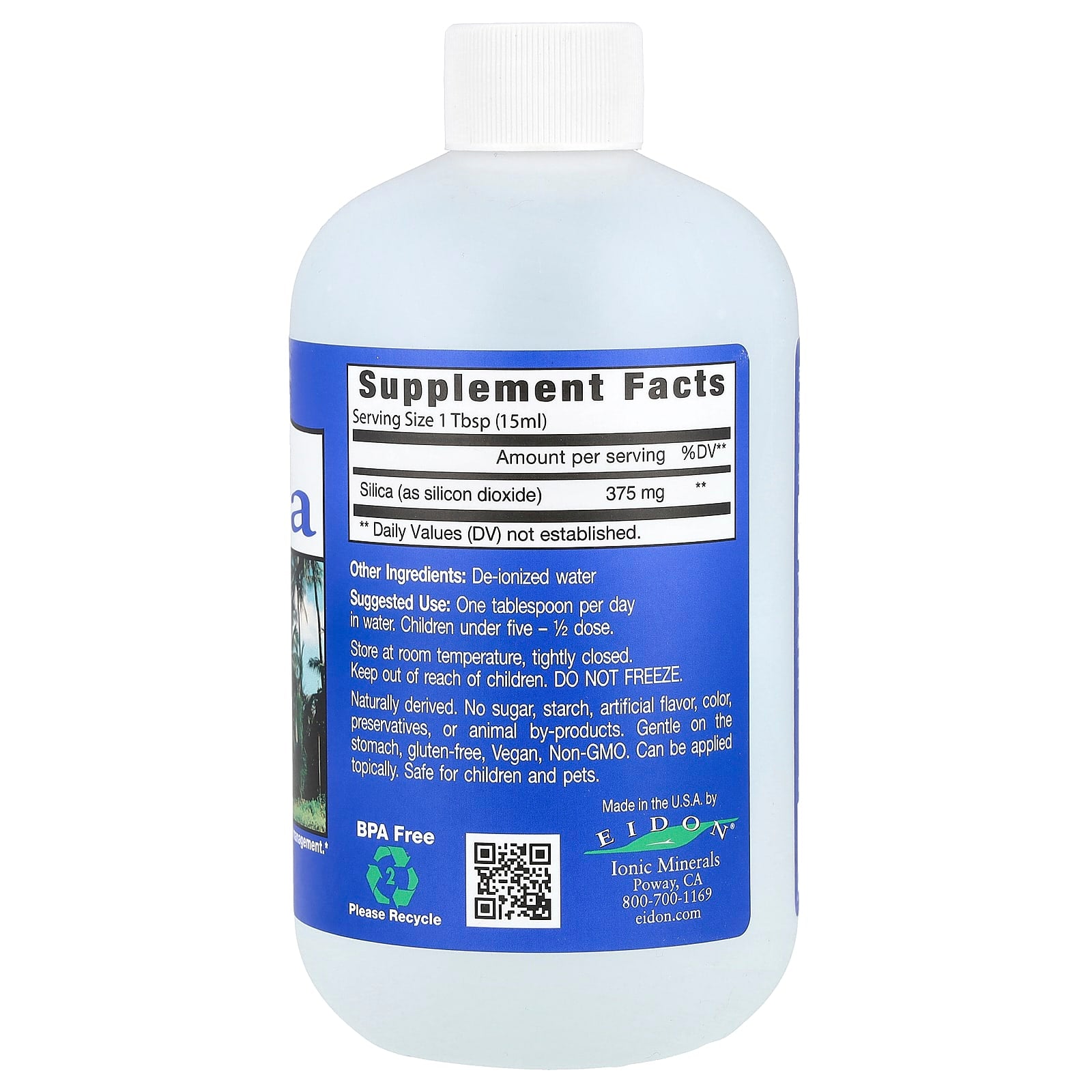 Ionic Silica Mineral Supplement by Eidon Ionic Minerals - 18oz (533ml) - Image 2