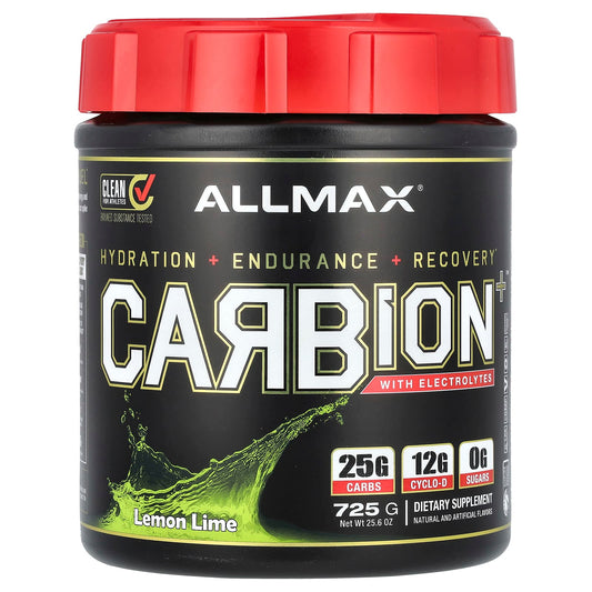 ALLMAX CARBION+ Electrolyte Drink, Lemon Lime, 25.6 oz - Image 1
