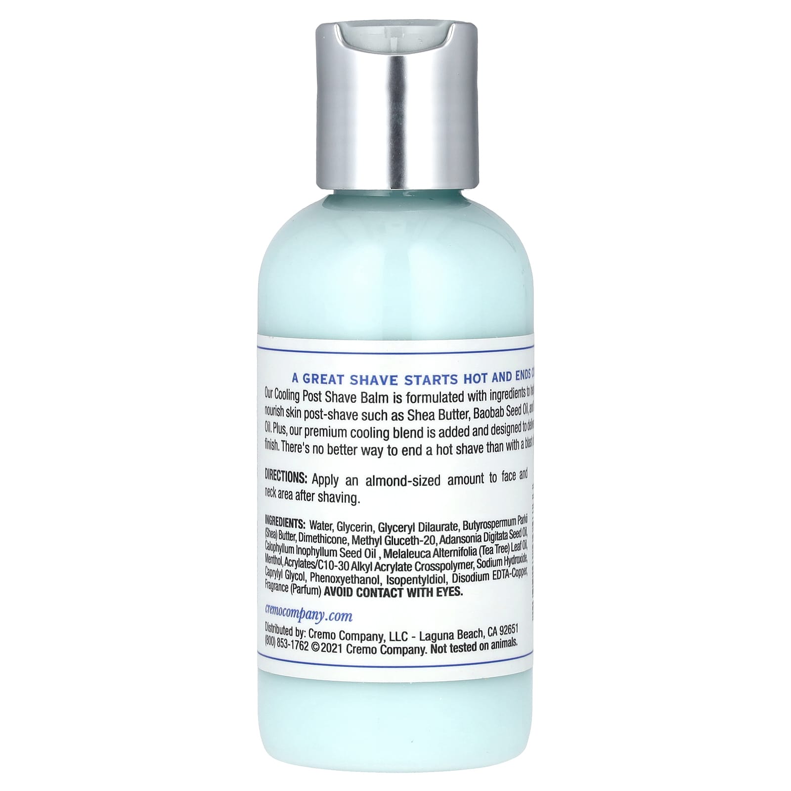 Cremo Refreshing Mint Post Shave Balm, 4 fl oz (118 ml) - Image 2