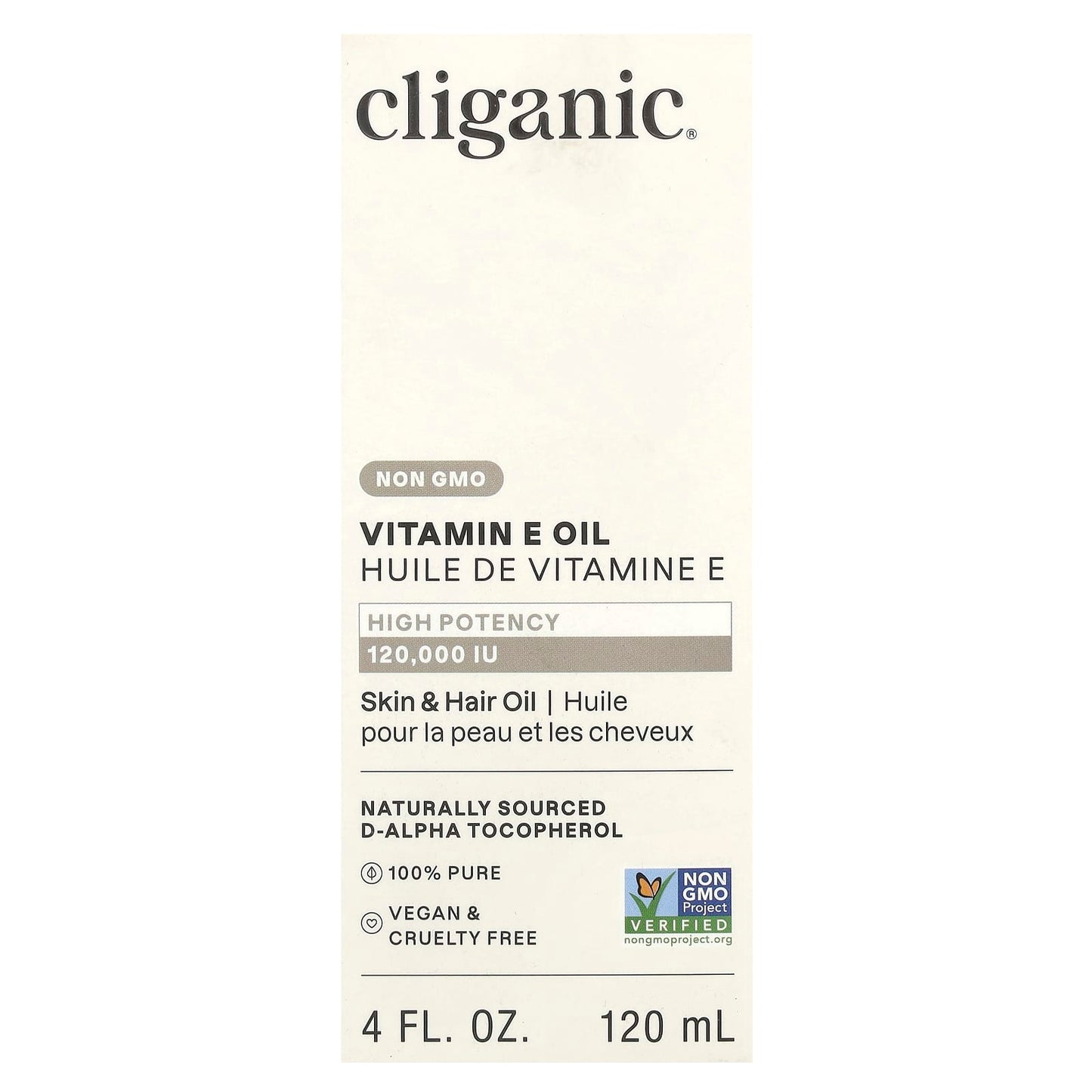 Pure Vitamin E Oil for Skin & Hair by Cliganic - 120,000 IU, 4 fl oz - Image 2