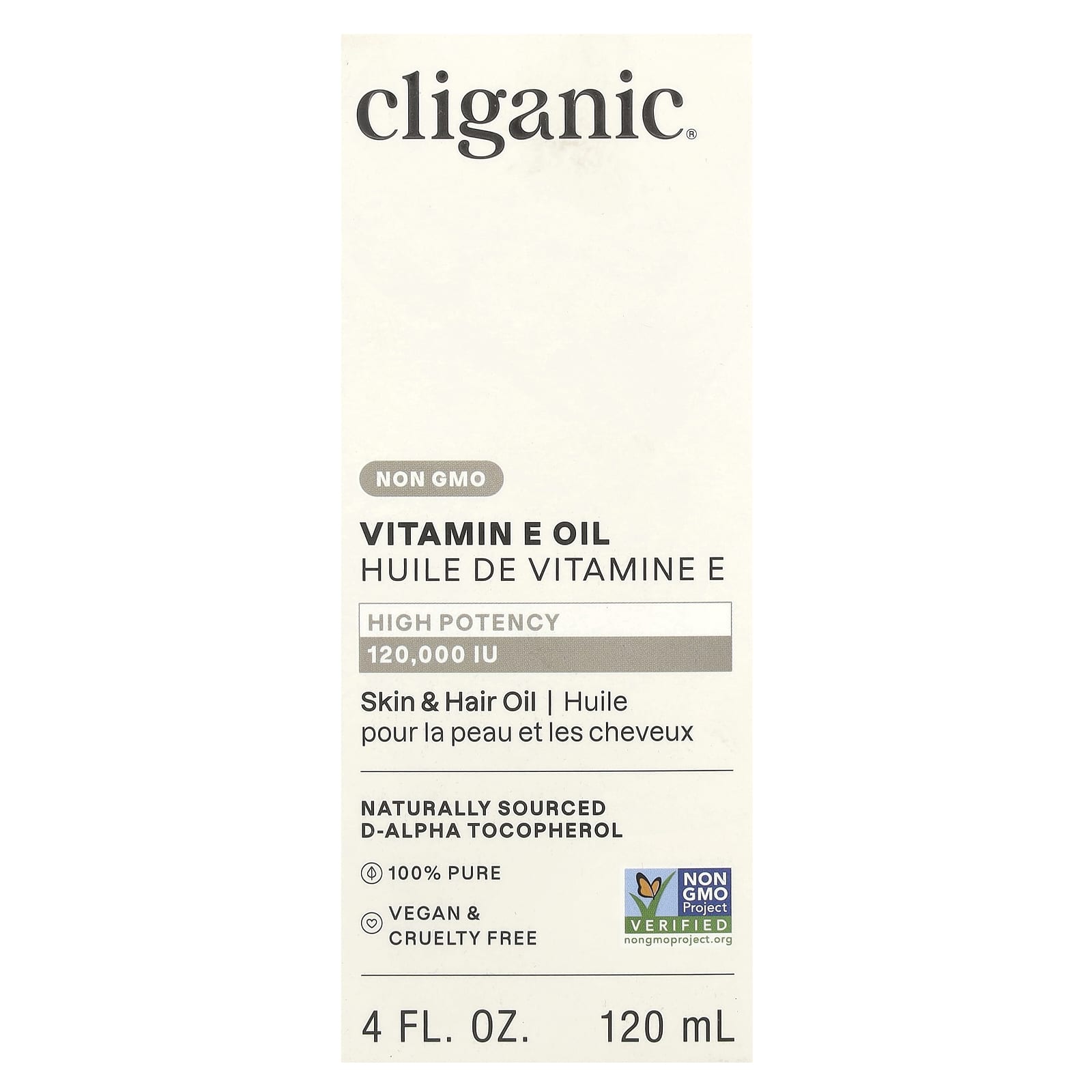 Pure Vitamin E Oil for Skin & Hair by Cliganic - 120,000 IU, 4 fl oz - Image 2
