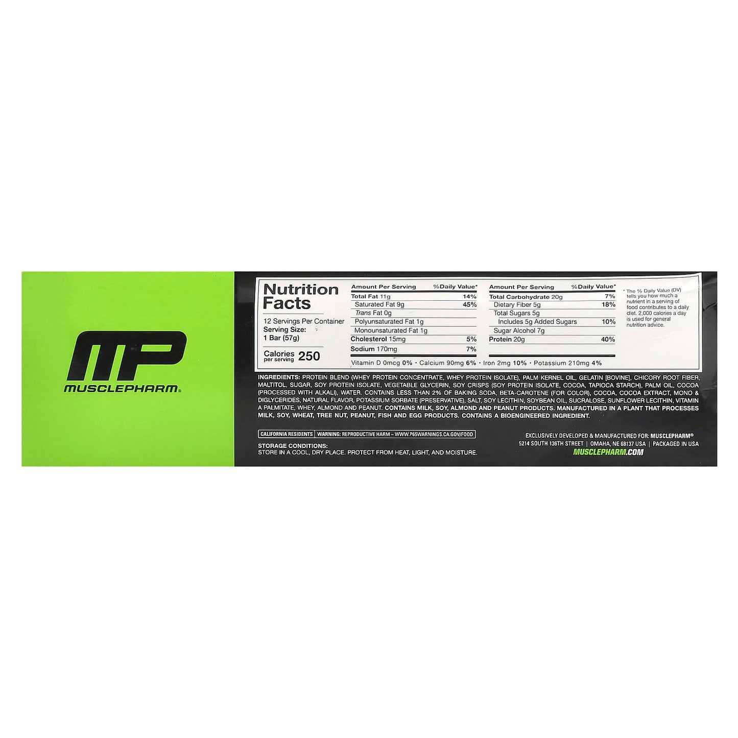 MusclePharm, Combat Sport Bar™, Chocolate Cake, 12 Bars, 2.01 oz (57 g) Each - Image 2