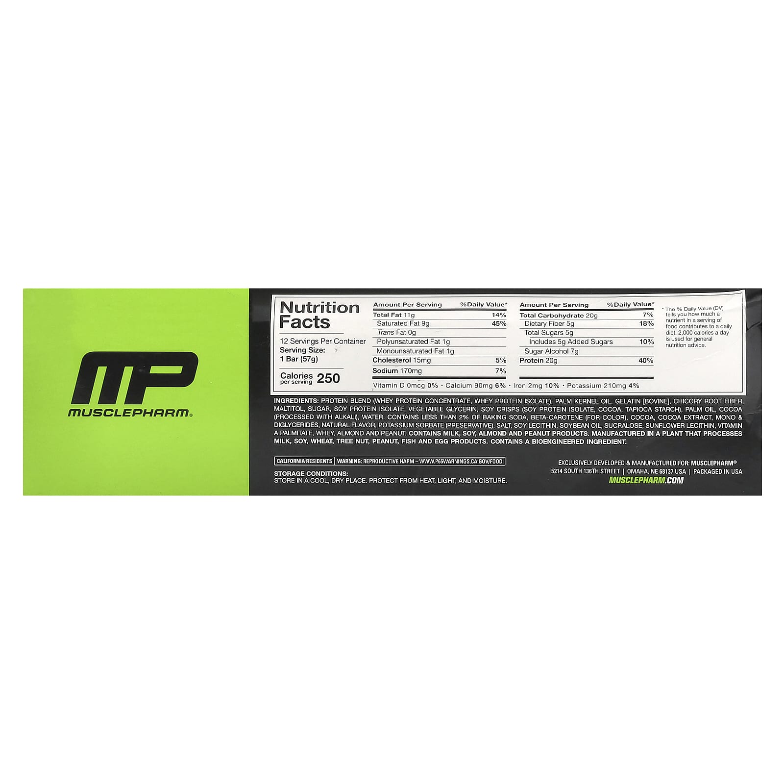 MusclePharm, Combat Sport Bar™, Chocolate Cake, 12 Bars, 2.01 oz (57 g) Each - Image 2