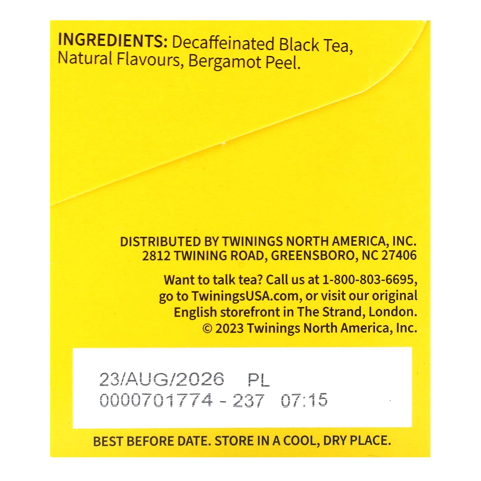 Twinings, Flavored Black Tea, Earl Grey, Decaffeinated, 20 Tea Bags, 1.23 oz (35 g) - Image 2