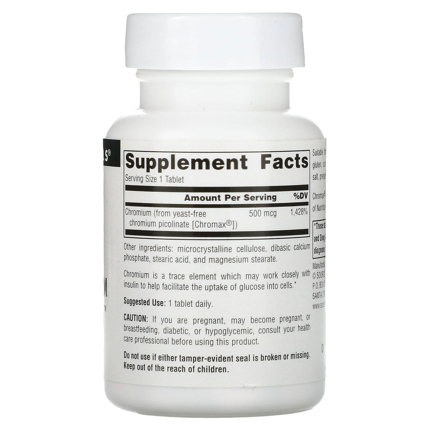 Source Naturals, Ultra Chromium Picolinate 500™, 500 mcg, 120 Tablets