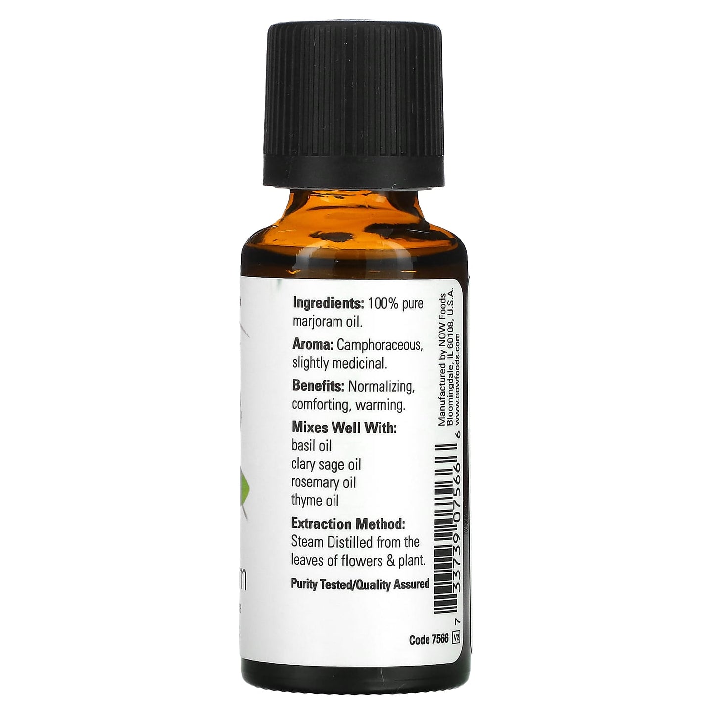 NOW Foods, Essential Oils, Marjoram, 1 fl oz (30 ml) - Image 2