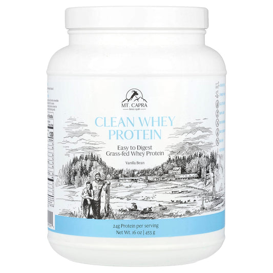 Mt. Capra, Clean Whey Protein, Vanilla Bean, 16 oz (453 g) - Image 1