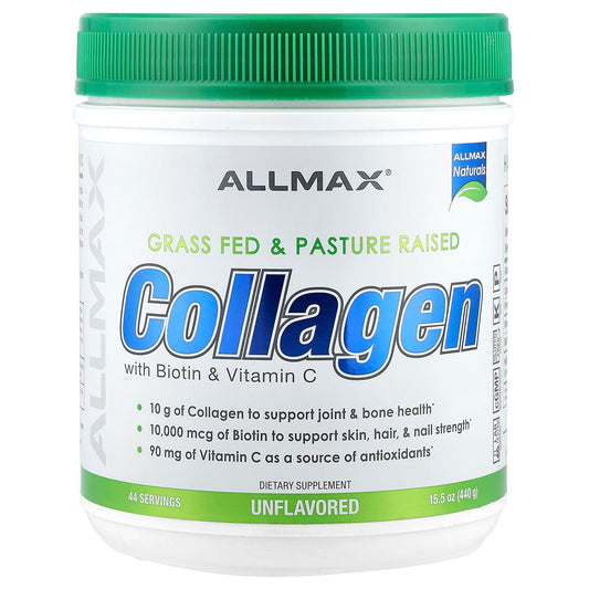ALLMAX Grass Fed Collagen Protein Supplement 15.5 oz - Image 1
