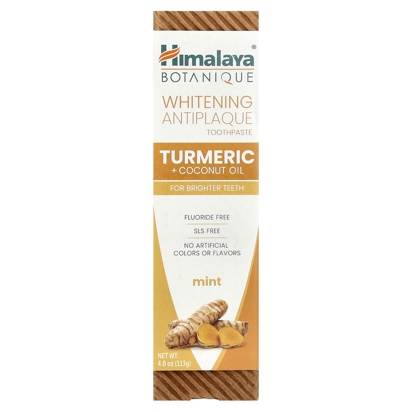 Himalaya Turmeric Whitening Toothpaste - Natural, Fluoride-Free, 4 oz - Image 2
