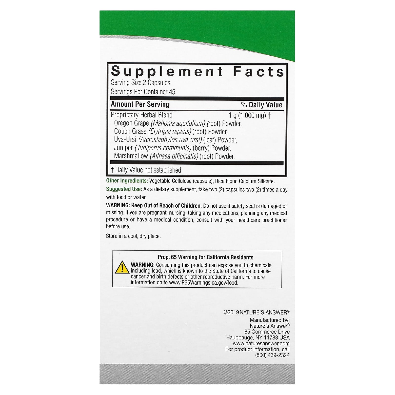 Nature's Answer, Bladdex, 90 Vegetarian Capsules - Image 2