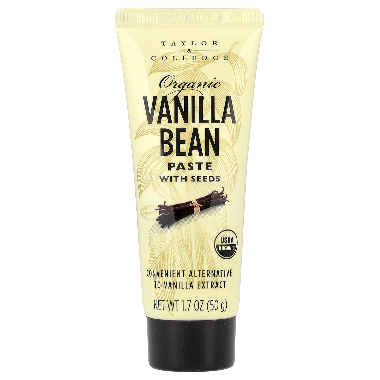 Taylor & Colledge, Organic Vanilla Bean Paste With Seeds, 1.7 oz (50 g) - Image 1