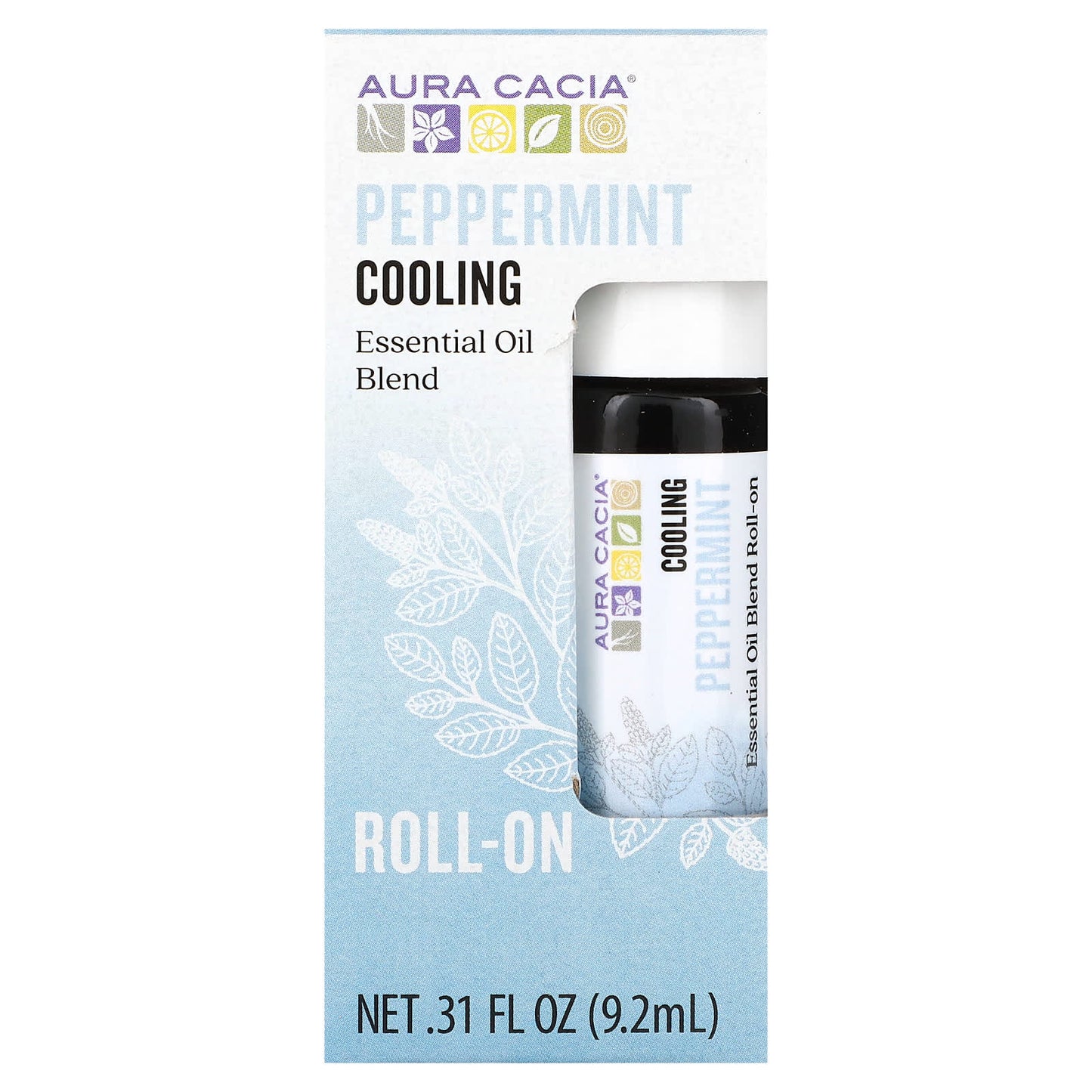 Aura Cacia Peppermint Cooling Roll-On Essential Oil Blend 0.31 fl oz - Image 2