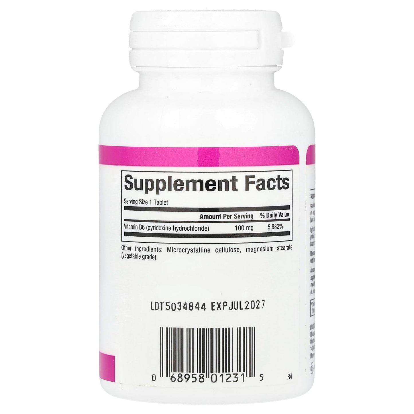 Natural Factors, Vitamin B6, 100 mg, 90 Tablets - Image 2