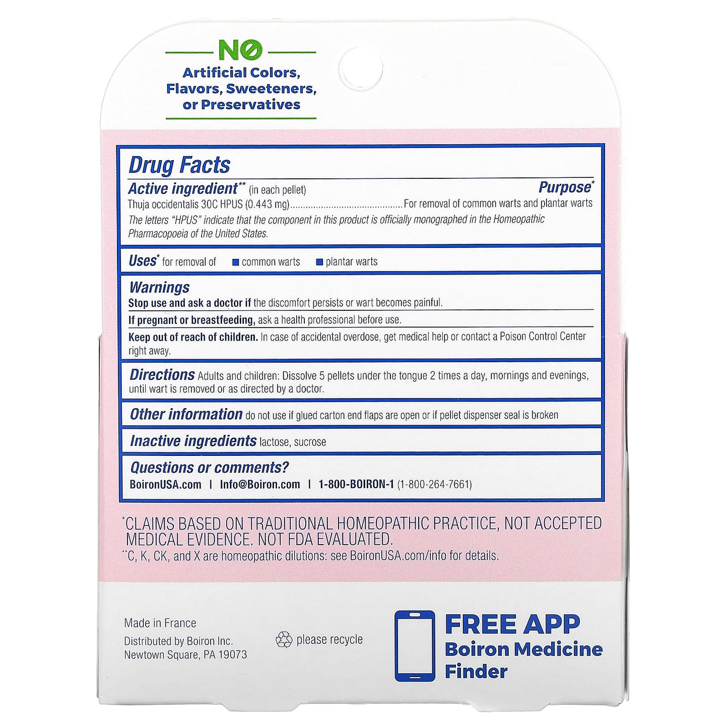 Boiron Thuja Occidentalis Homeopathic Medicine for Pain-Free Wart Removal - Image 2