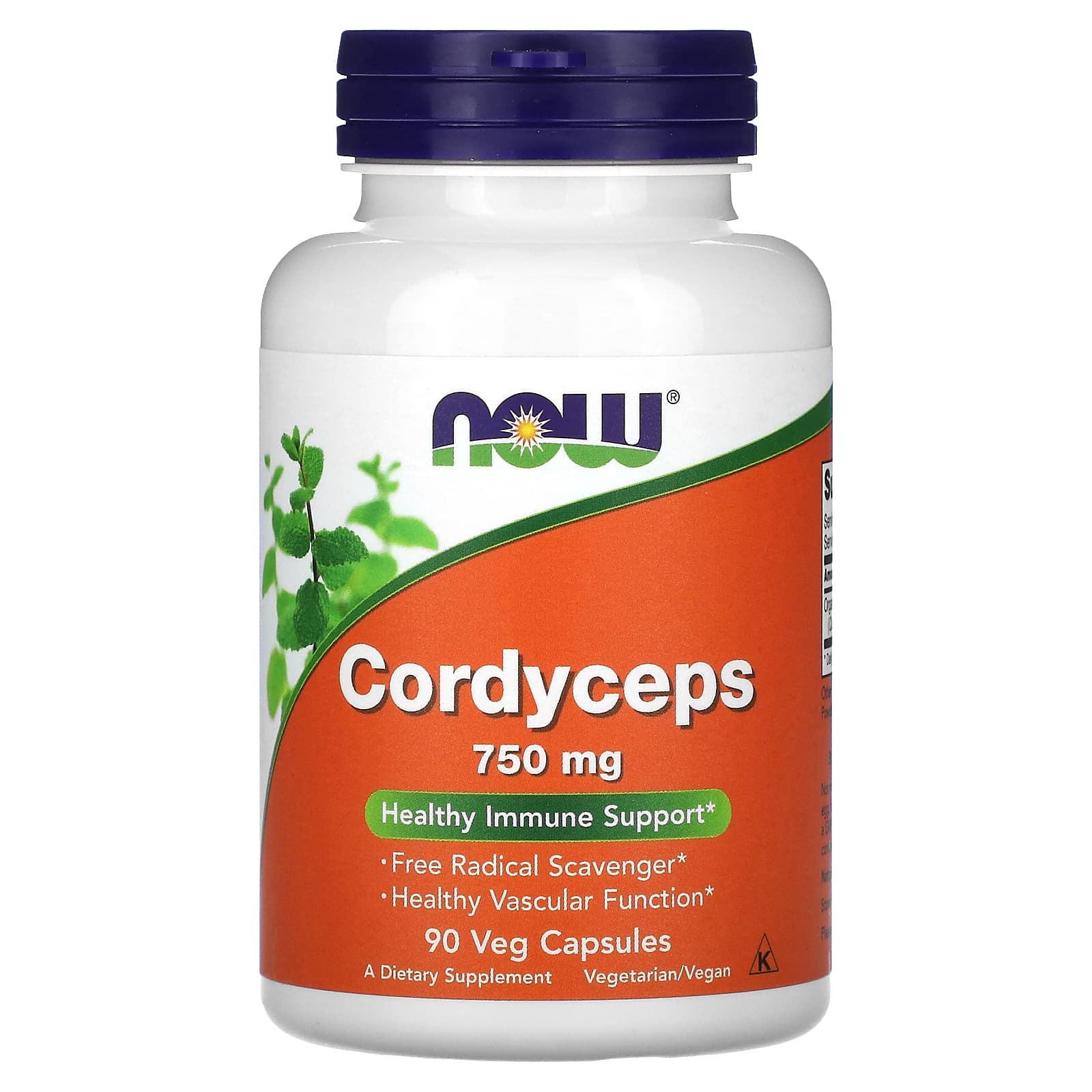 NOW Foods, Cordyceps, 750 mg, 90 Veg Capsules - Image 1