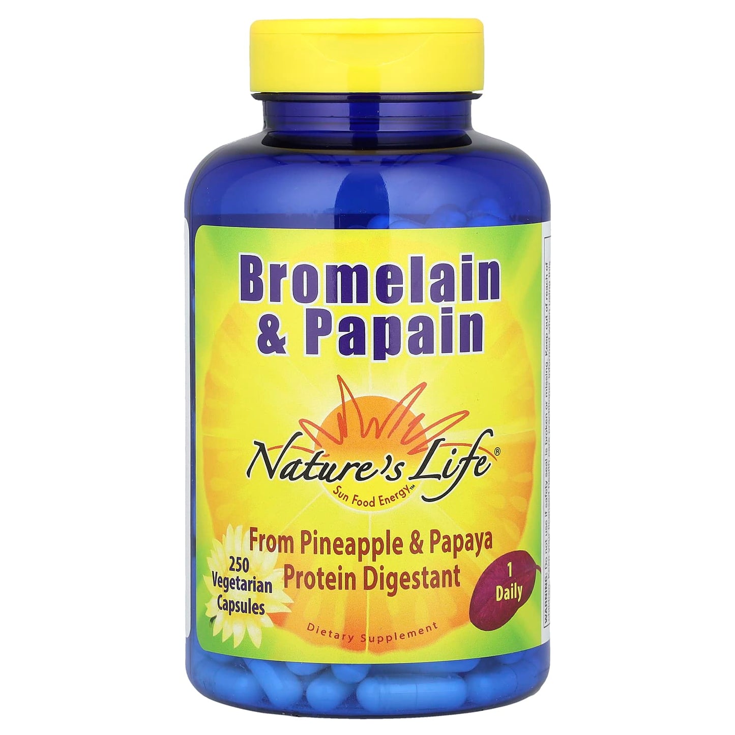 Nature's Life, Bromelain & Papain, 250 Vegetarian Capsules - Image 1