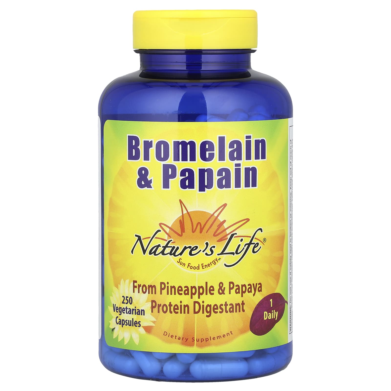Nature's Life, Bromelain & Papain, 250 Vegetarian Capsules - Image 1