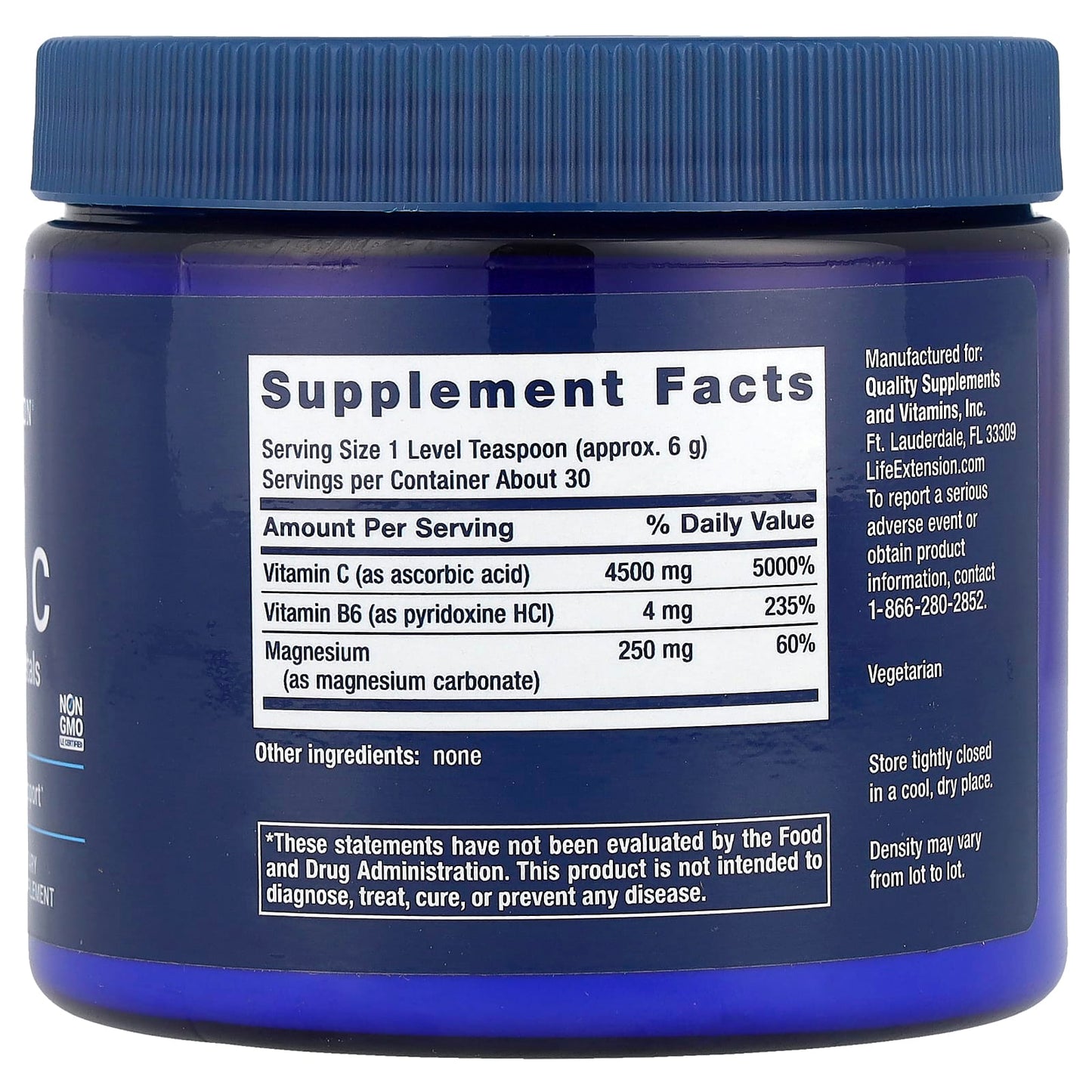 Life Extension, Effervescent Vitamin C, Magnesium Crystals, 6.35 oz (180 g) - Image 2
