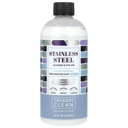 Therapy Clean, Stainless Steel, Cleaner & Polish, Fresh Lavender , 16 fl oz (473 ml) - Image 1