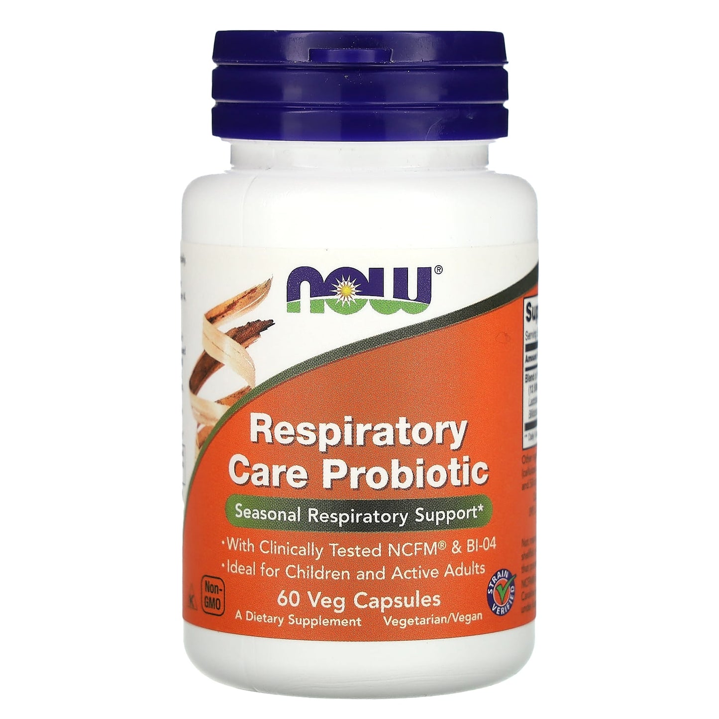 NOW Foods, Respiratory Care Probiotic, 60 Veg Capsules - Image 1