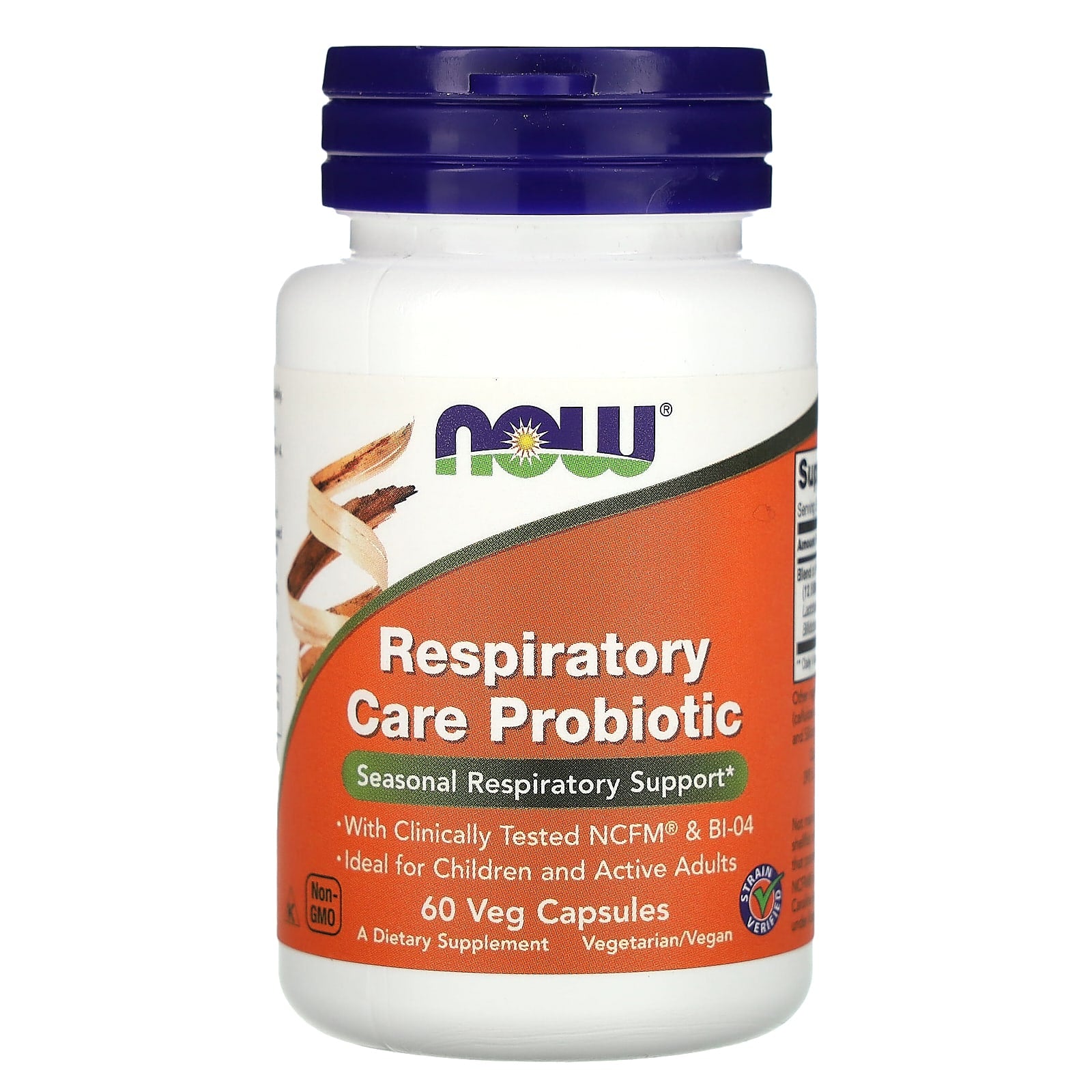 NOW Foods, Respiratory Care Probiotic, 60 Veg Capsules - Image 1