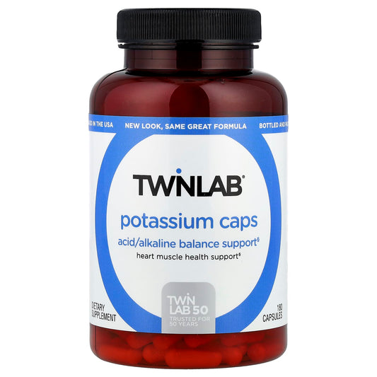 Twinlab, Potassium Caps, 180 Capsules (99 mg per Capsule) - Image 1