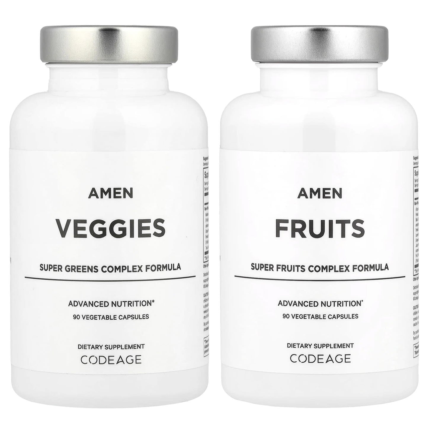 CodeAge Fruits & Veggies Supplements - 90 Capsules Each - Image 1