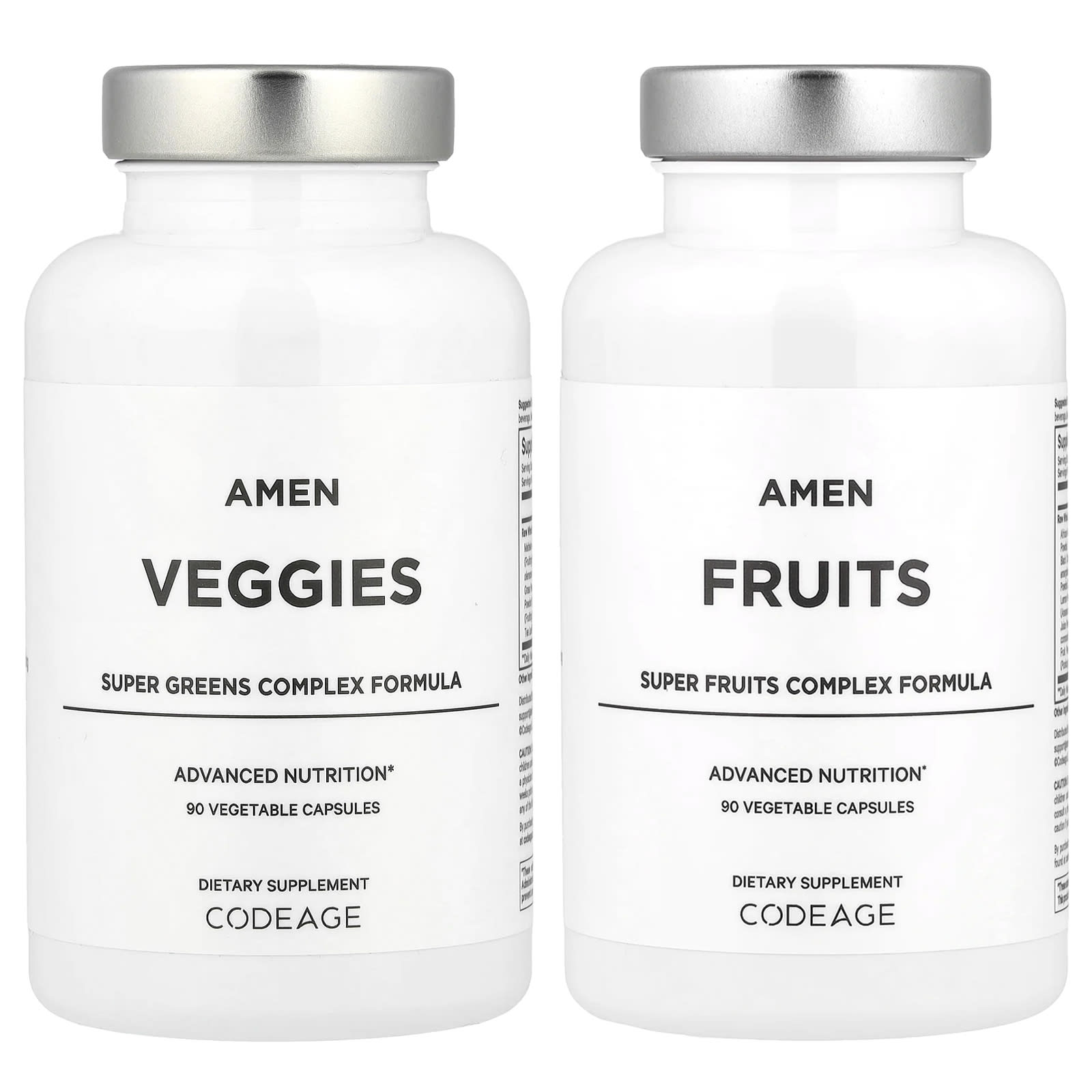 CodeAge Fruits & Veggies Supplements - 90 Capsules Each - Image 1