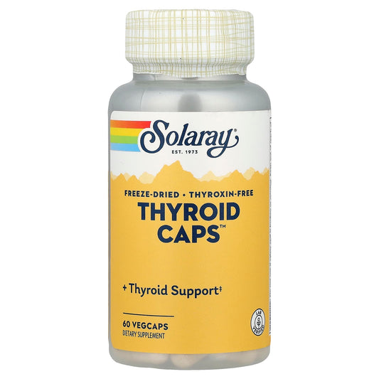 Solaray, Thyroid Caps™, Freeze Dried, 60 VegCaps - Image 1