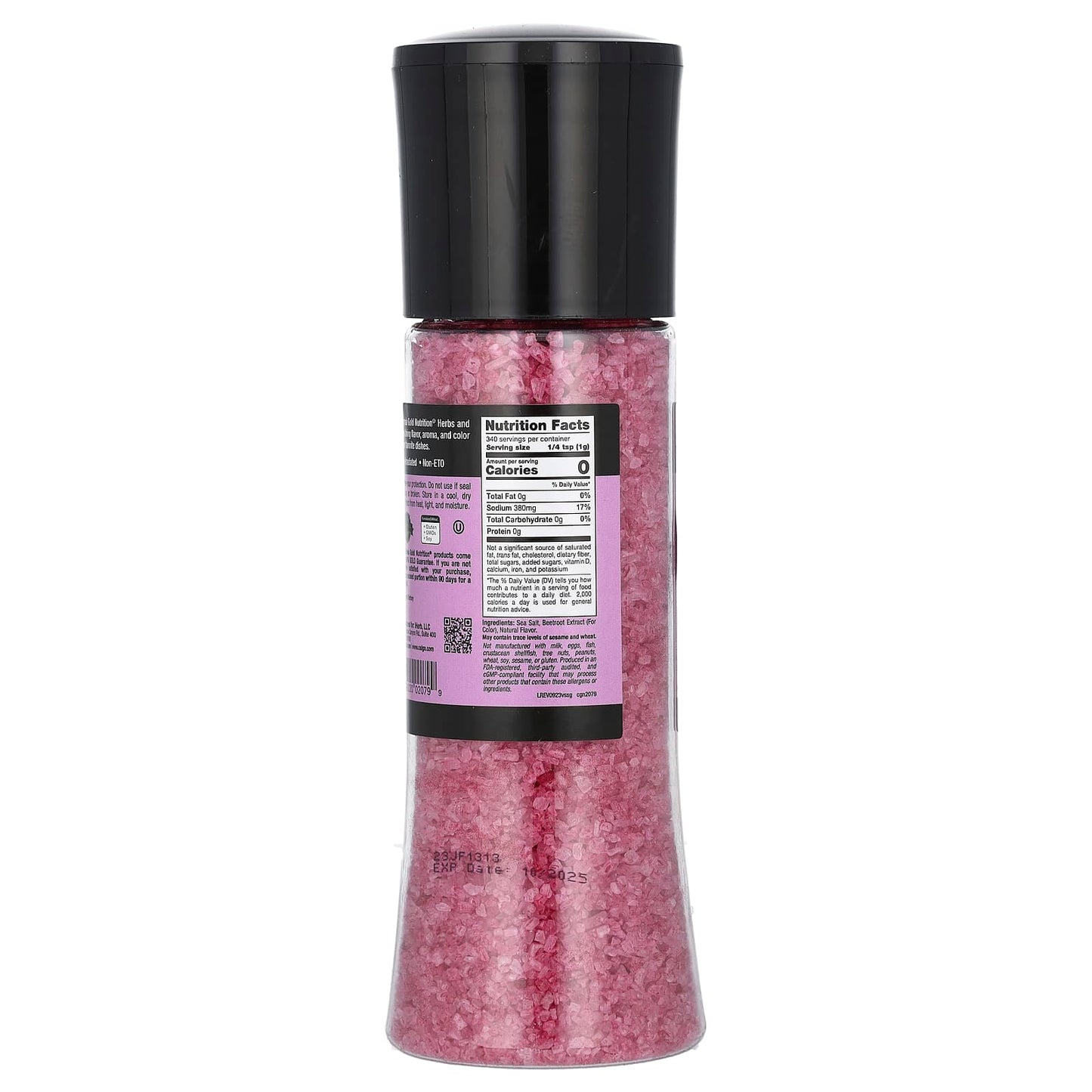 Violet Sea Salt Grinder by California Gold Nutrition, 12 oz - Image 2