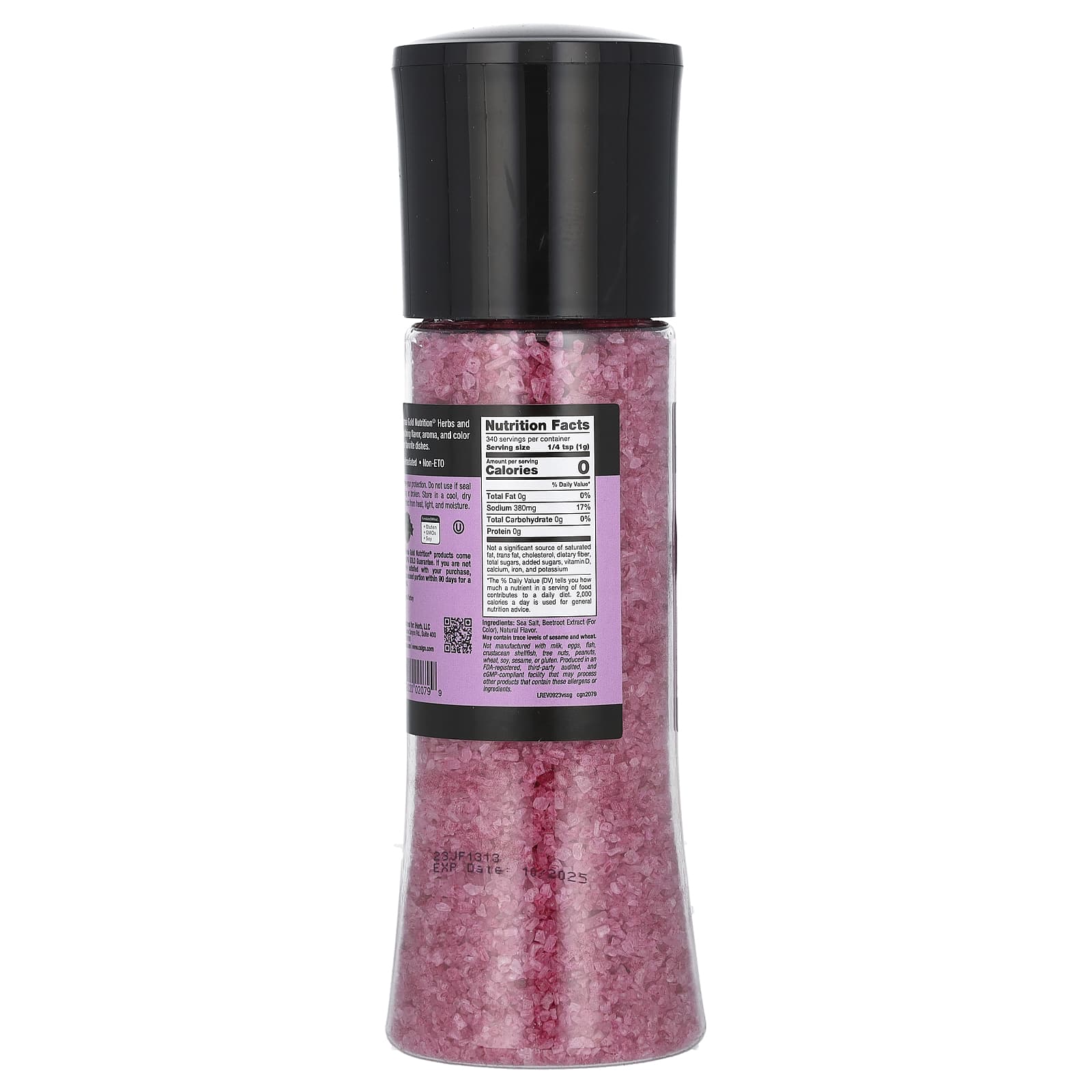 Violet Sea Salt Grinder by California Gold Nutrition, 12 oz - Image 2