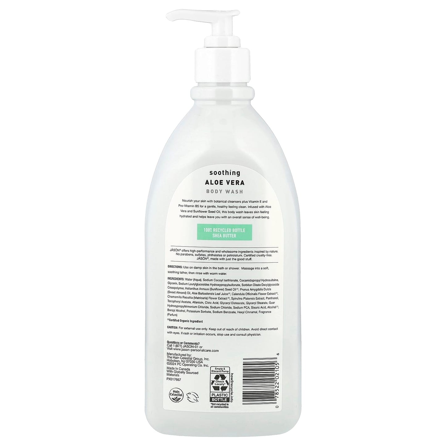 Jason Natural Aloe Vera Body Wash, Cruelty-Free, 30 fl oz - Image 2