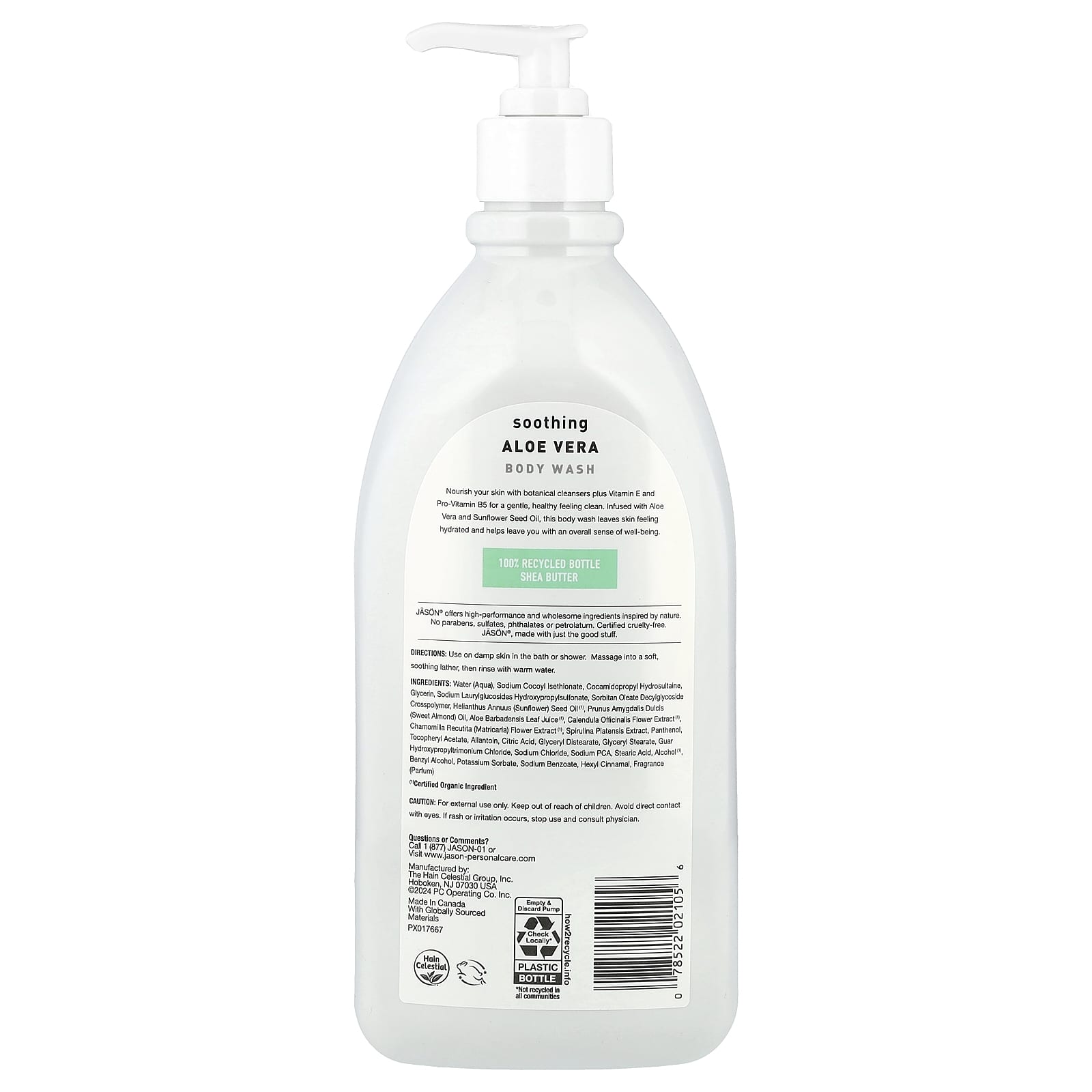 Jason Natural Aloe Vera Body Wash, Cruelty-Free, 30 fl oz - Image 2