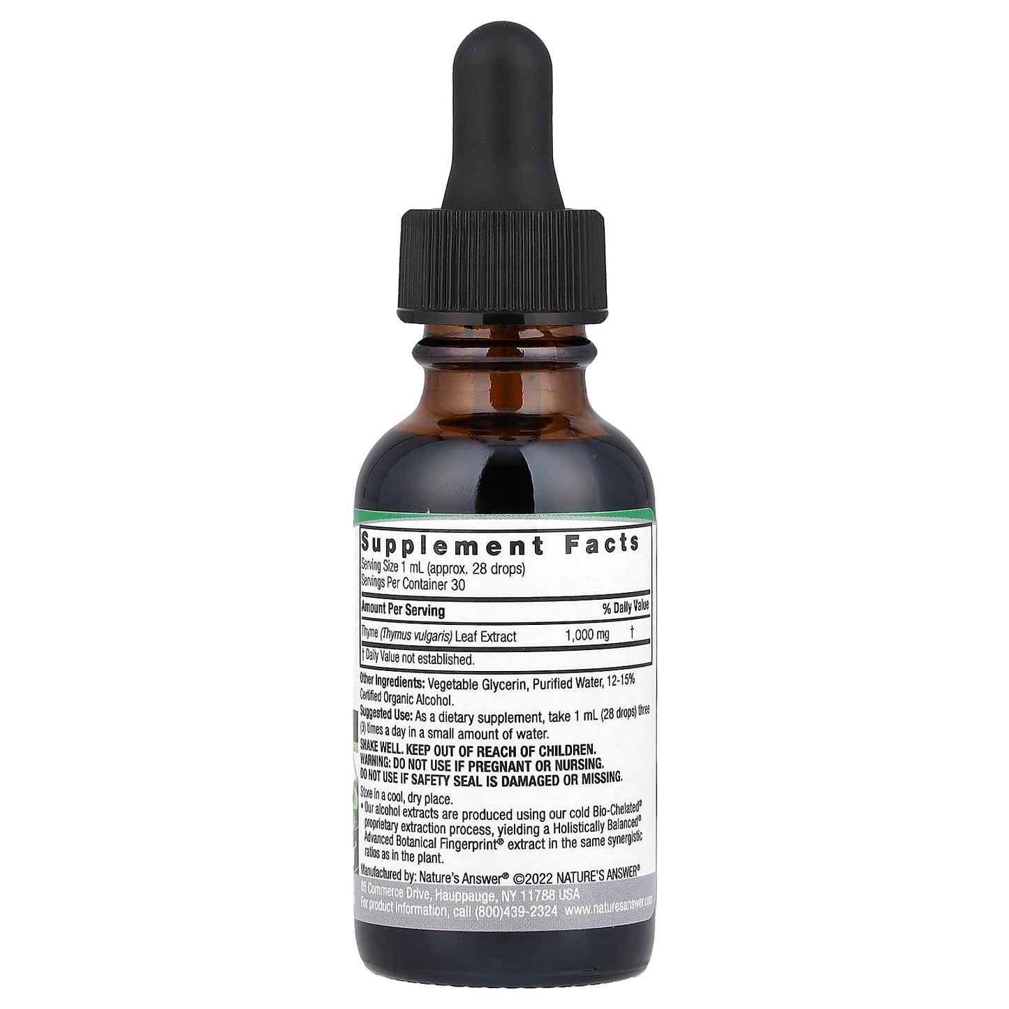 Nature's Answer, Thyme Leaf Extract, 1,000 mg, 1 fl oz (30 ml) - Image 2