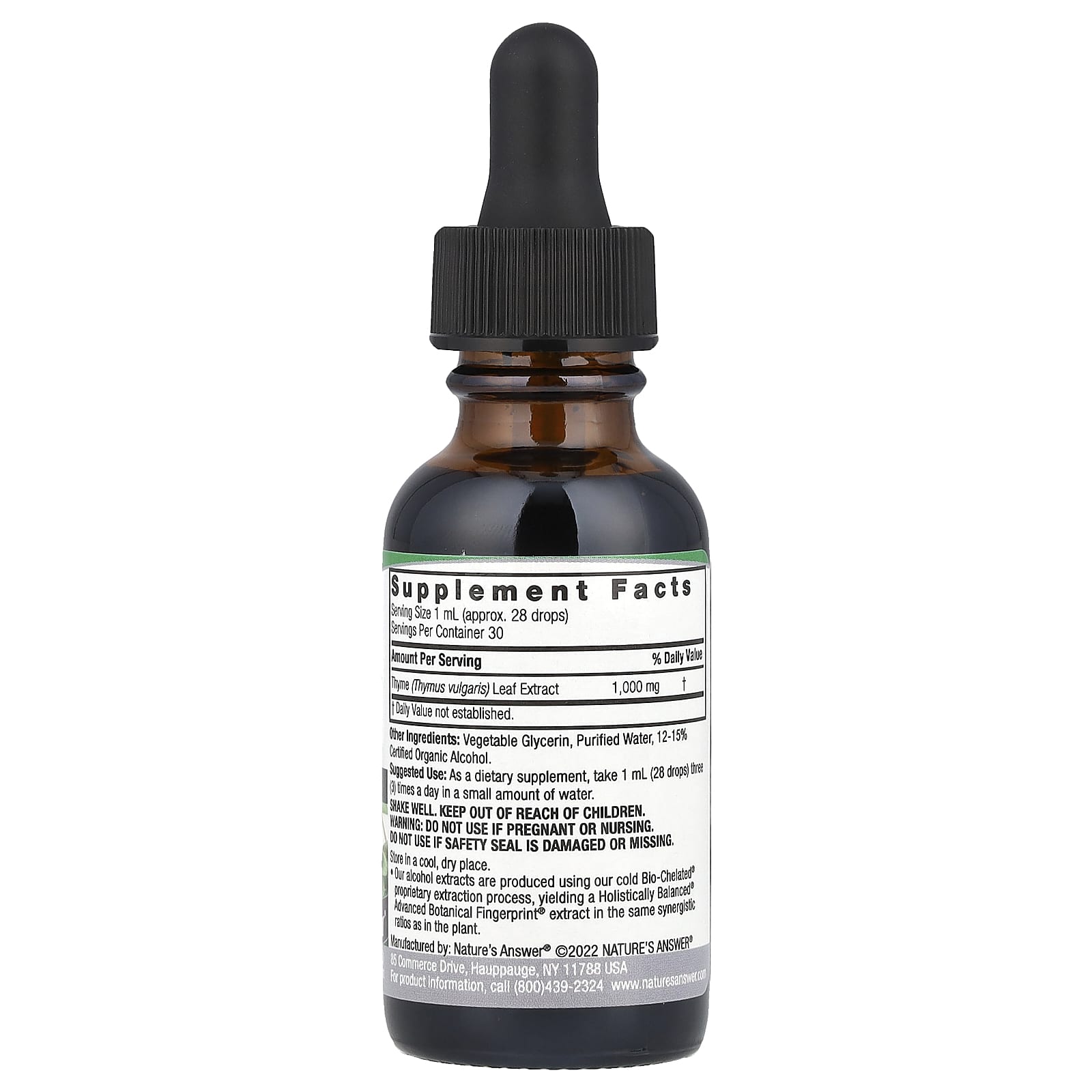 Nature's Answer, Thyme Leaf Extract, 1,000 mg, 1 fl oz (30 ml) - Image 2