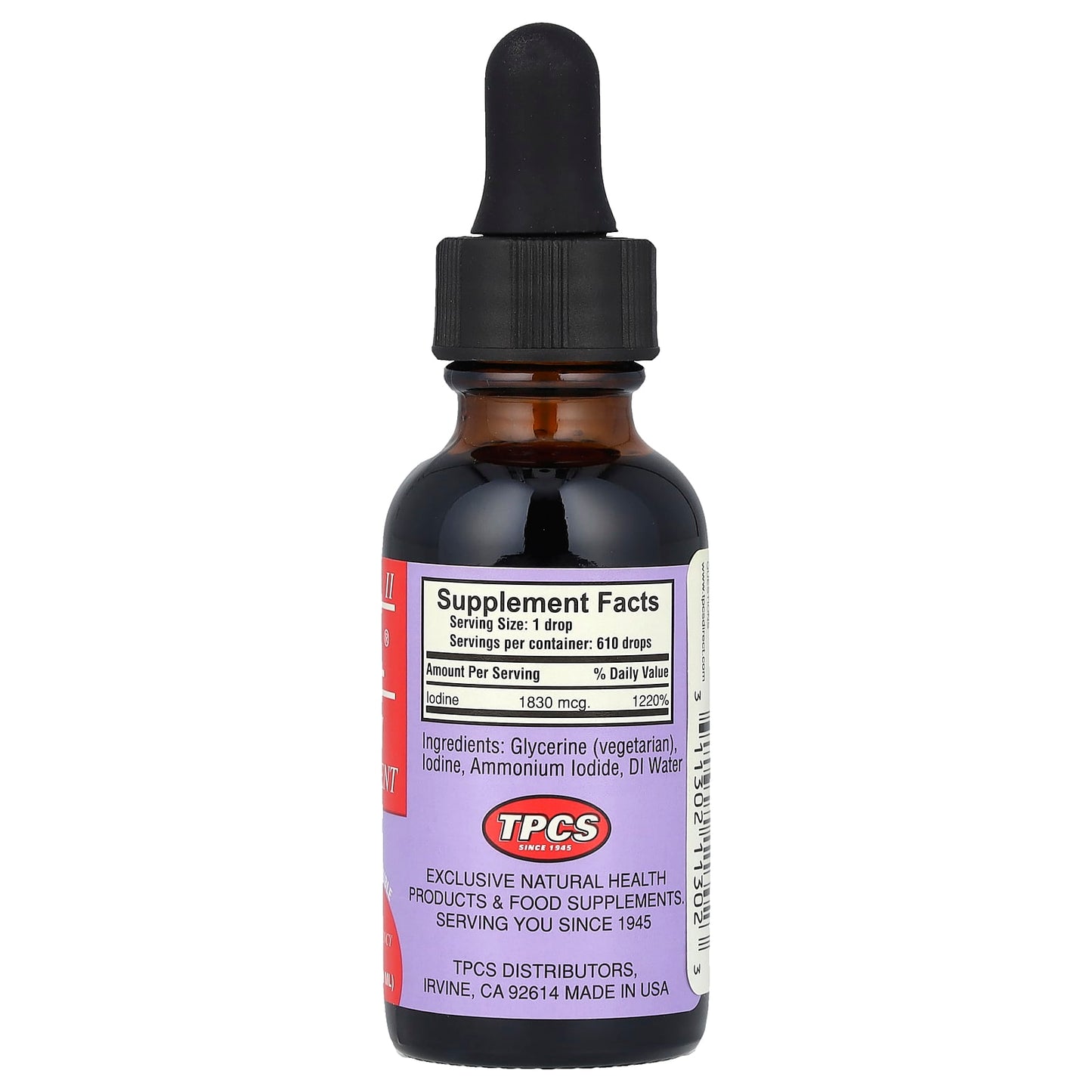 TPCS, Iosol® Formula II, 1 fl oz (30 ml) (1,830 mcg per Serving) - Image 2