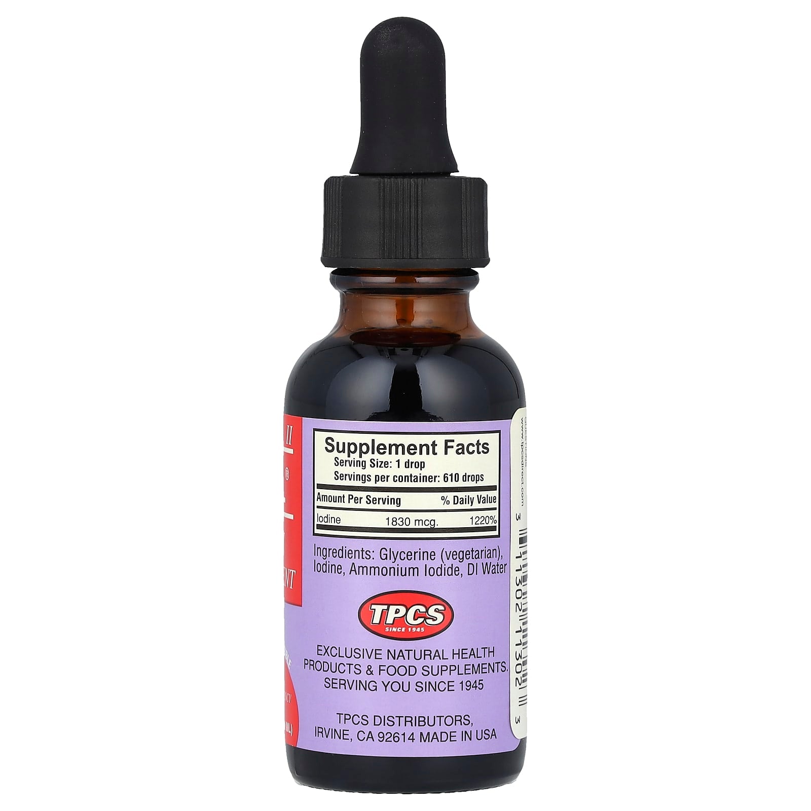 TPCS, Iosol® Formula II, 1 fl oz (30 ml) (1,830 mcg per Serving) - Image 2