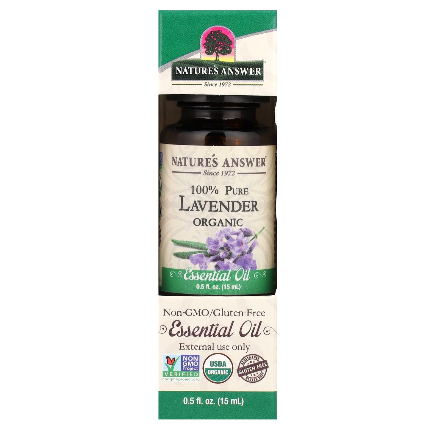 Nature's Answer, 100% Pure Organic Essential Oil, Lavender, 0.5 fl oz (15 ml) - Image 2
