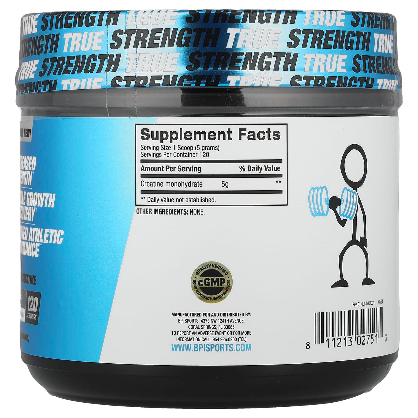 <strong>BPI Sports Micronized Creatine Unflavored 1.32 lbs (600 g)</strong> | Boost Strength & Endurance - Image 2