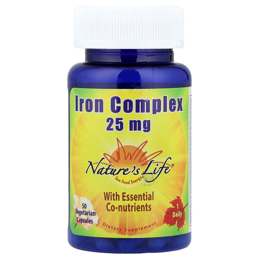 Nature's Life, Iron Complex, 50 Vegetarian Capsules - Image 1