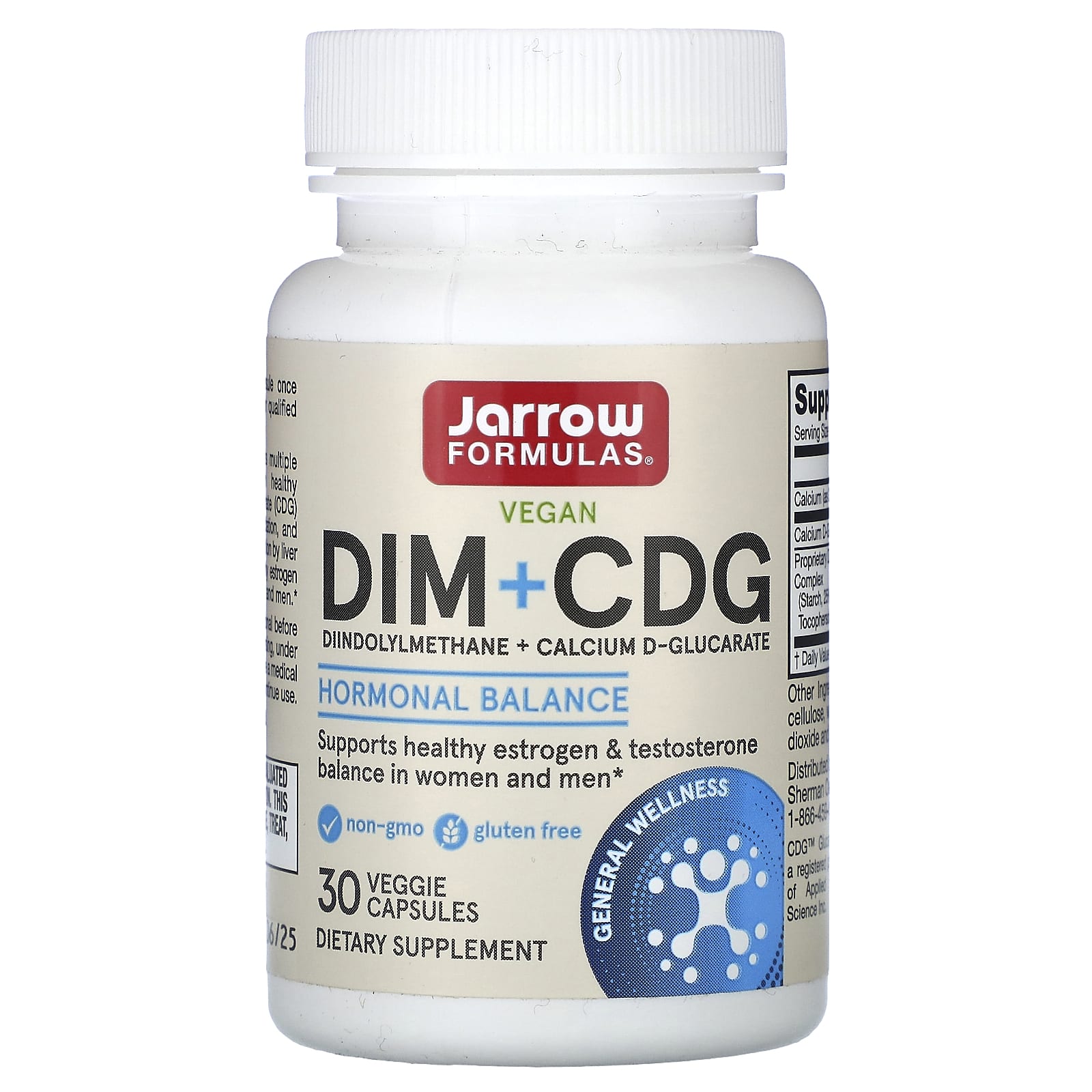 Jarrow Formulas DIM + CDG - Hormone Balance & Detox Support - Image 1