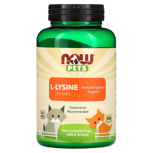 NOW Foods, Pets, L-Lysine for Cats, 8 oz (226.8 g) - Image 1