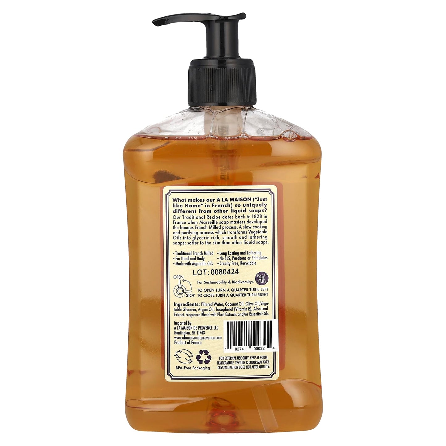 Lavender Aloe Liquid Hand & Body Soap - French Milled, SLS Free, 16.9 fl oz - Image 2