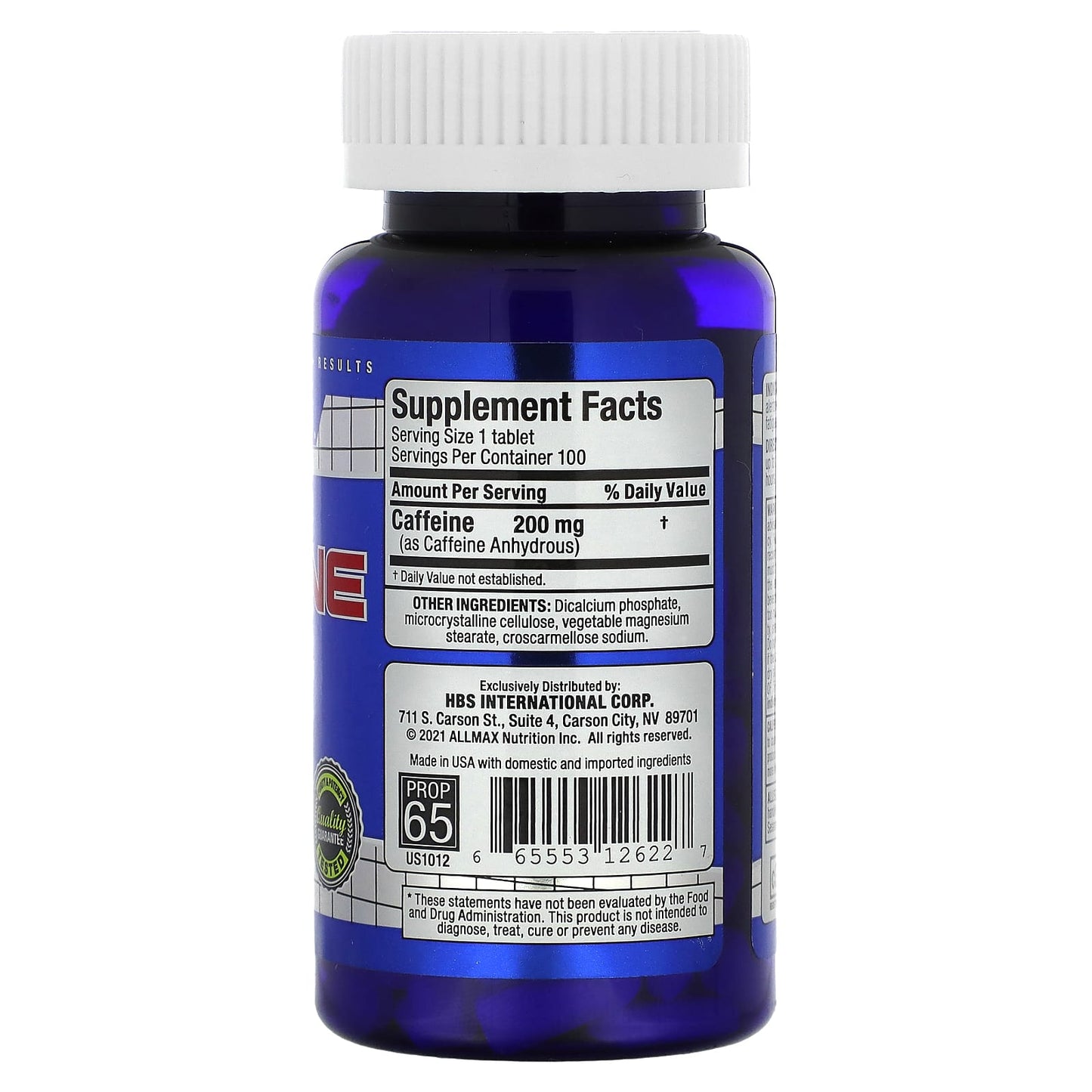 ALLMAX Essentials Caffeine 200mg - Boost Energy & Mental Alertness - Image 2