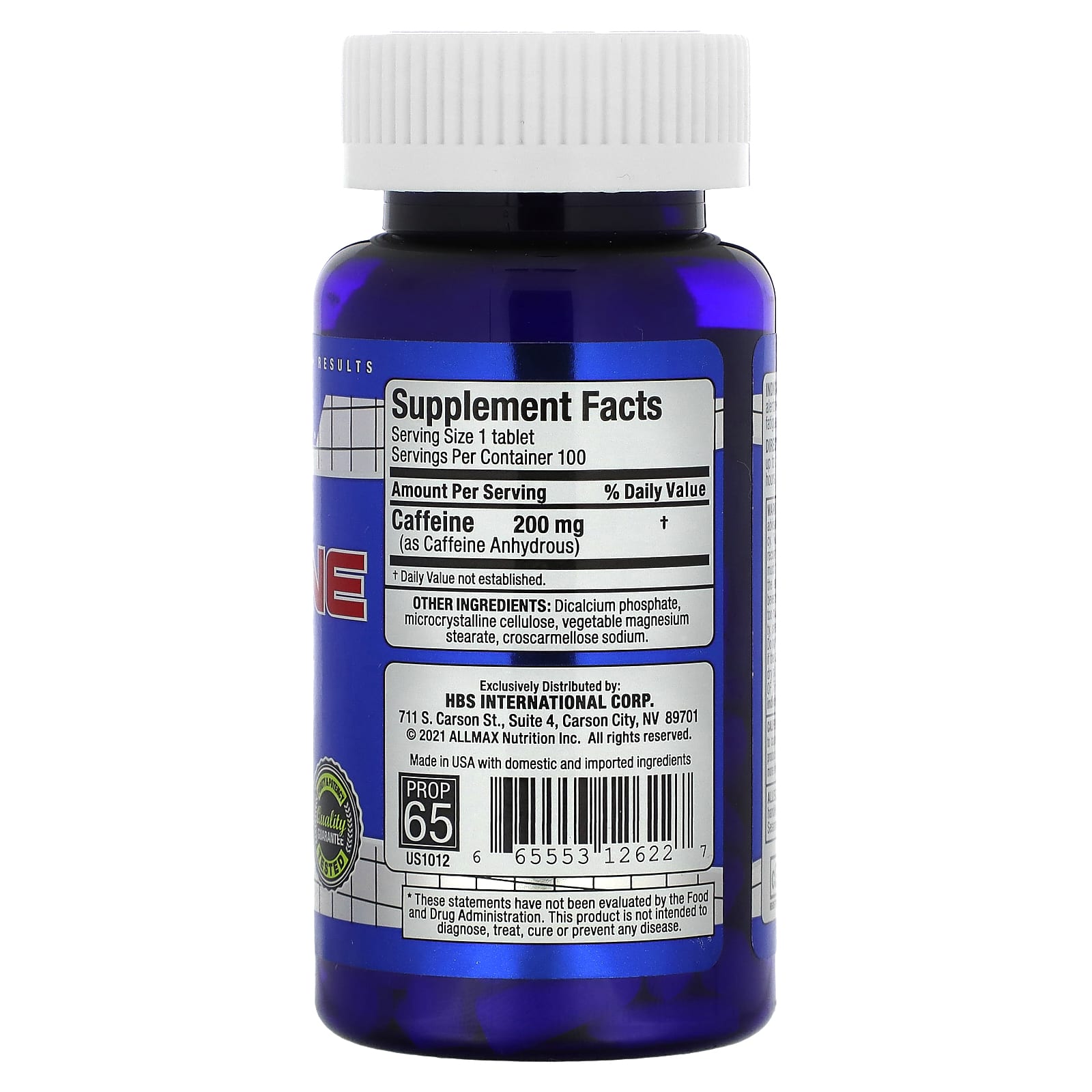 ALLMAX Essentials Caffeine 200mg - Boost Energy & Mental Alertness - Image 2
