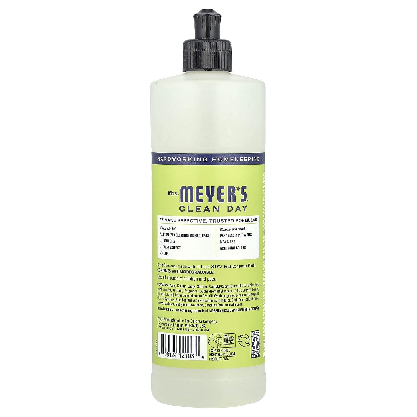 Mrs. Meyers Clean Day, Dish Soap, Lemon Verbena , 16 fl oz (473 ml) - Image 2