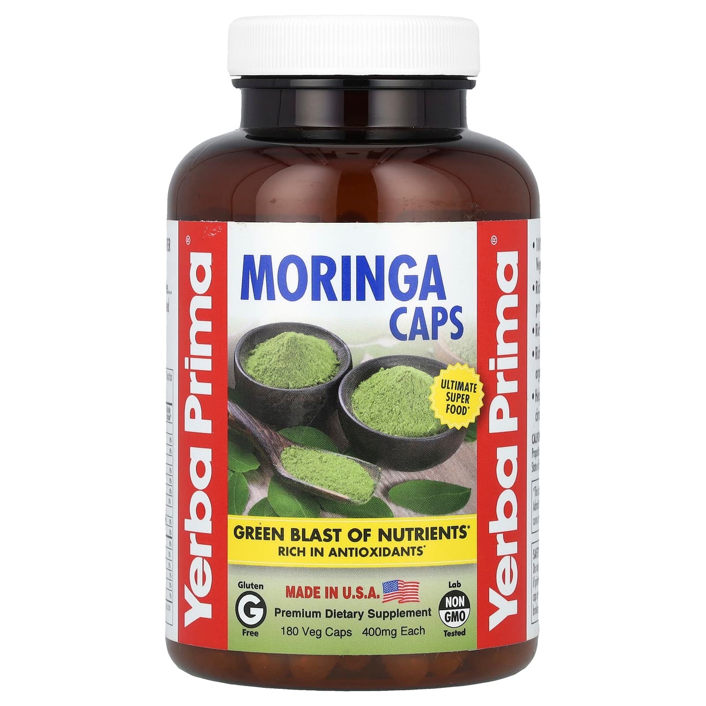 Yerba Prima, Moringa Caps, 180 Veg Caps - Image 1