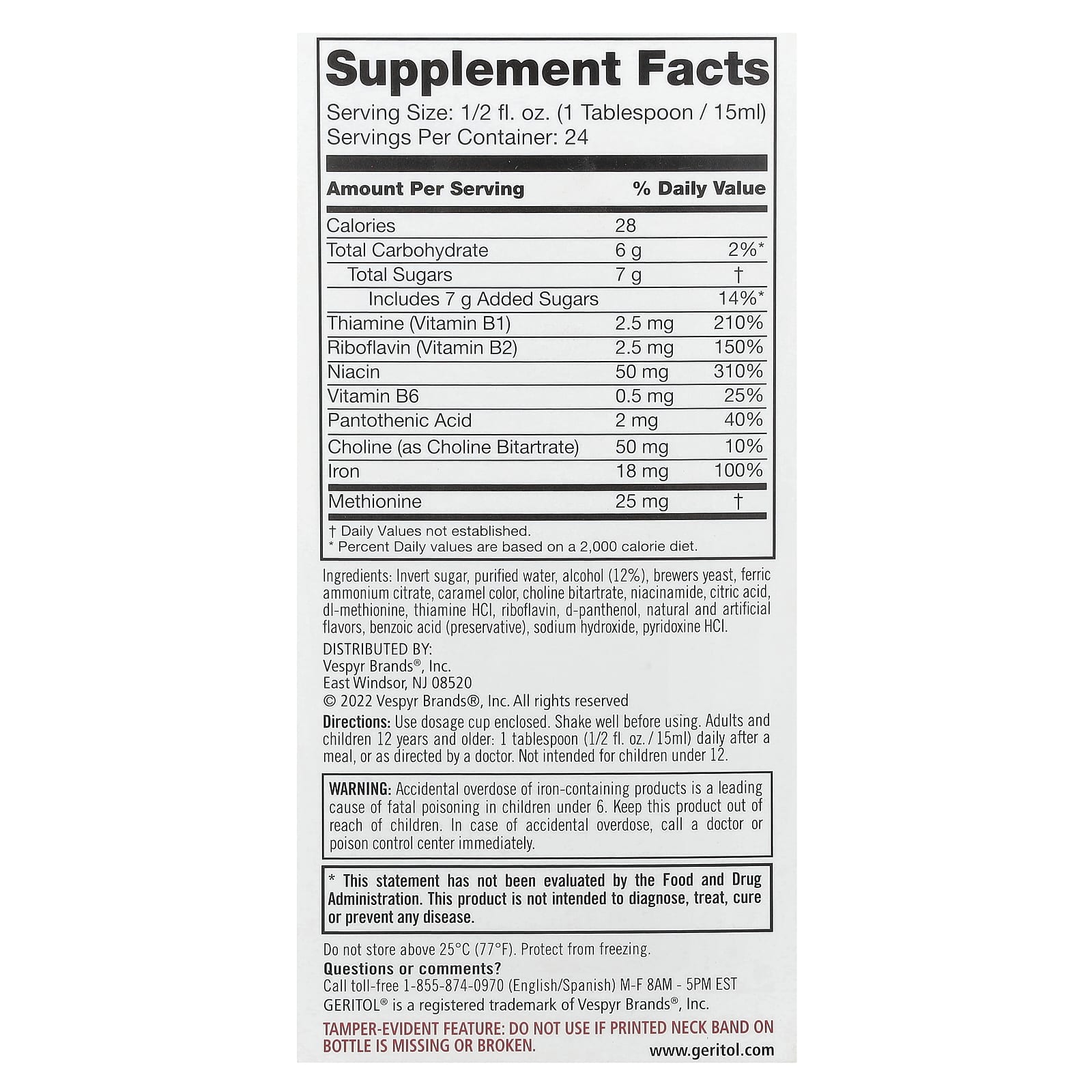 Boost Energy with Geritol Liquid Multivitamin Supplement 12 fl oz - Image 2