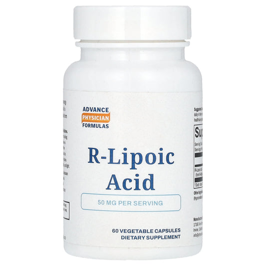 R-Lipoic Acid Supplement by Advance Physician Formulas, 50mg, 60 Capsules - Image 1