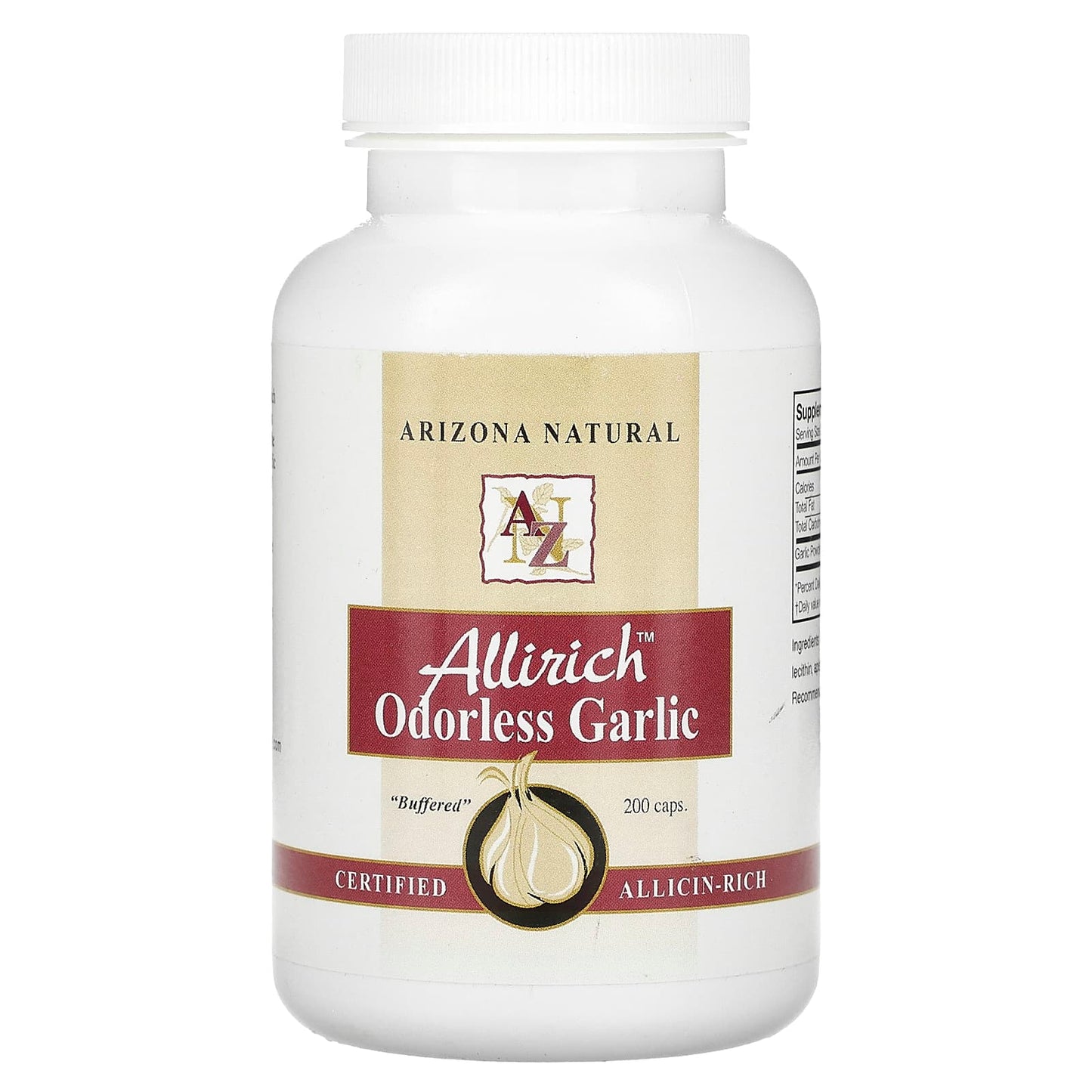 Optimize Cholesterol with Arizona Natural Odorless Garlic 200 Caps - Image 1